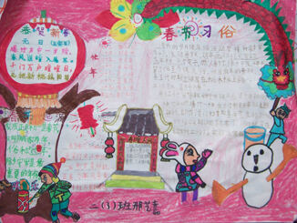 关于春节礼仪的手抄报